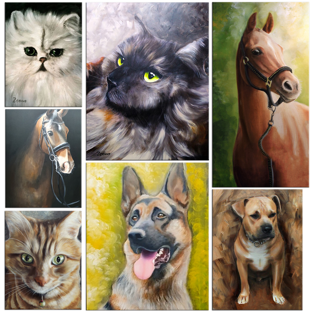 dieren schilderij van foto laten maken, dieren schilderij laten maken